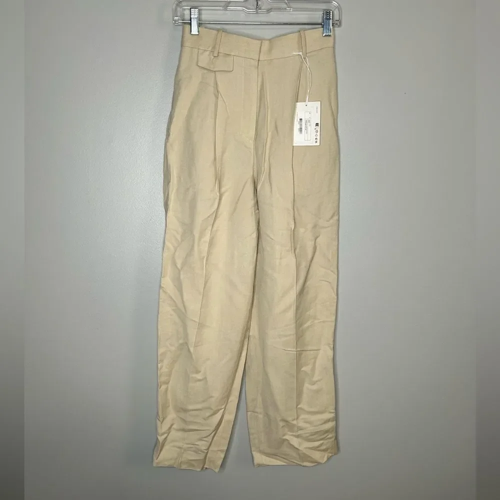 COS Relaxed Linen Blend Wide Leg Pants NWT